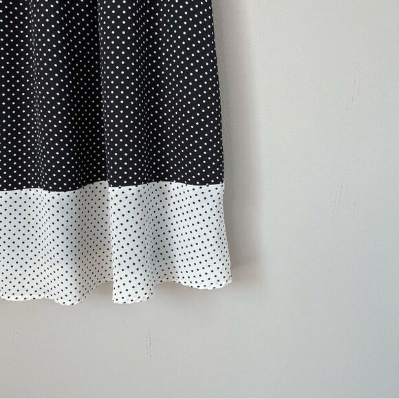 Maurices Black Cream Polka Dot Halter Dress Casual Part Dress Size M - Picture 4 of 14